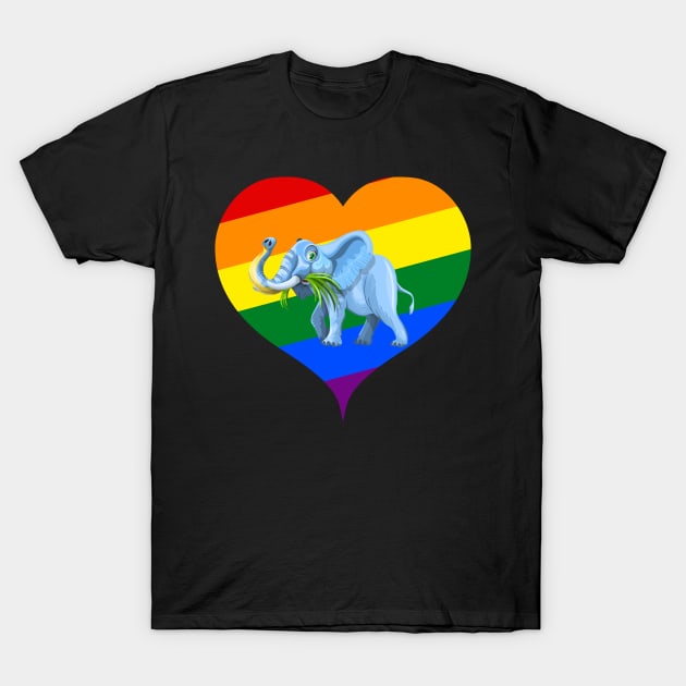 baby elephant in heart T-Shirt by Design Knight